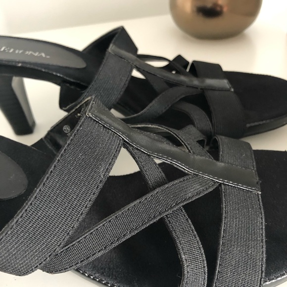 Merona black heeled sandals size 7.5 - Picture 4 of 6